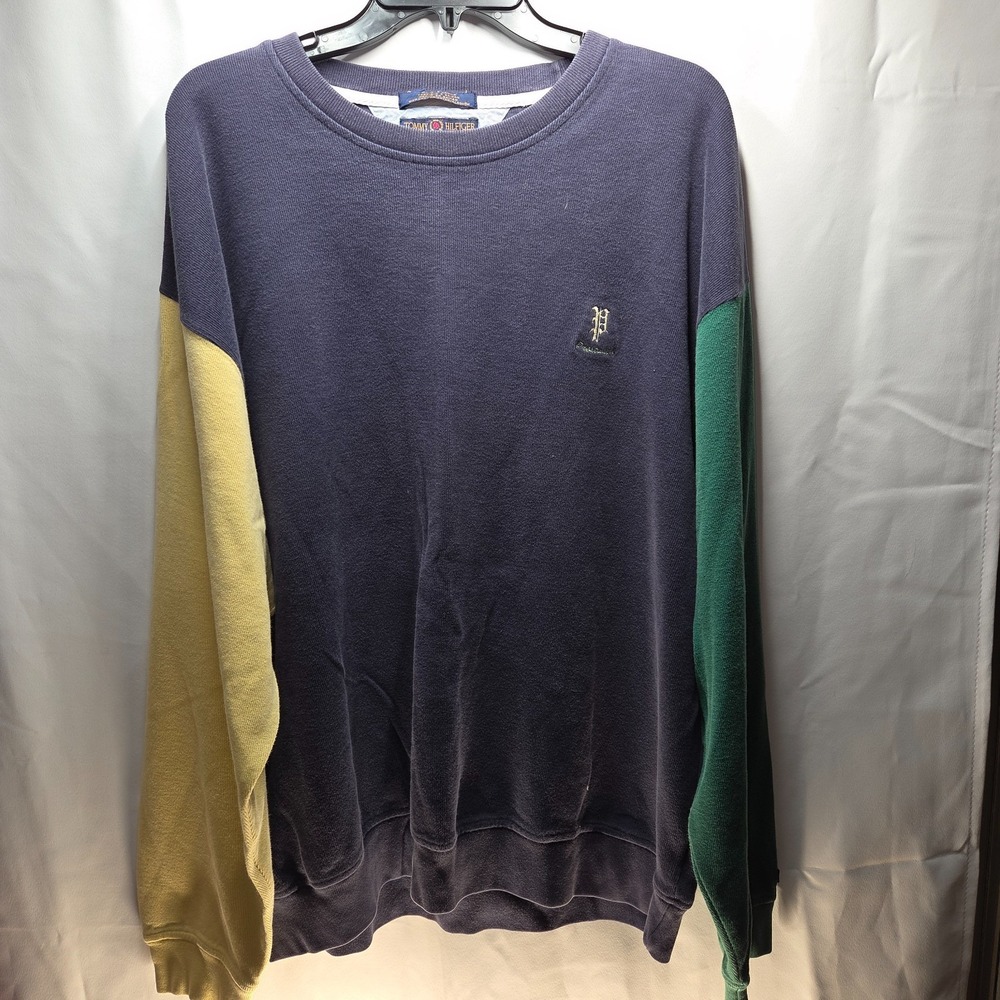 Retro Tommy Hilfiger Golf Vtg Men's 2X Navy Crewneck Long Sleeve Pullover